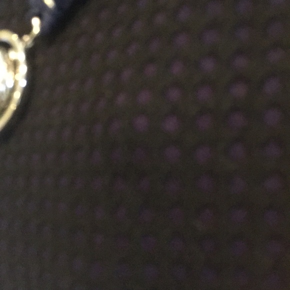 LOFT sheath dress - Navy blue w purple polka dots. - Picture 4 of 5